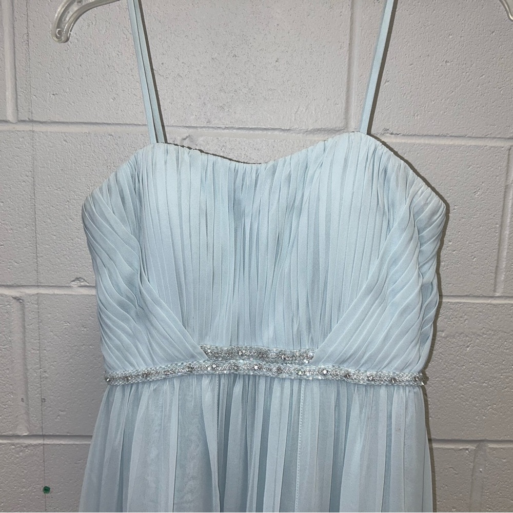 Bari Jay prom dress, light blue, jewel details, size 8 - Picture 5 of 5